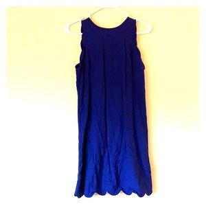 Blue scallop dress